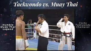 Cocky Taekwondo Blackbelt Destroyed by Muay Thai Legend [upl. by Veno]