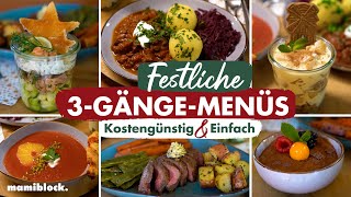 Weihnachtsessen 👉🏻 3 Gänge ✨😋  Günstig amp Einfach  Klassisch  Vegan amp Vegetarisch  mamiblock [upl. by Hittel]