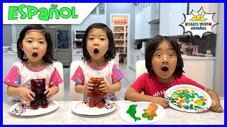 DIY Cómo Hacer un Osito Gigante de Goma y Gelatina con la familia Kaji [upl. by Aihcsrop152]