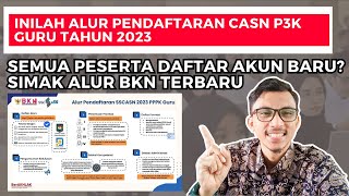 BUAT AKUN BARU INILAH ALUR PENDAFTARAN P3K GURU 2023 [upl. by Ulani]