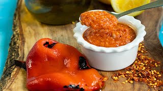 Easy Homeade Harissa Sauce ready in 5 mins [upl. by Sairahcaz]