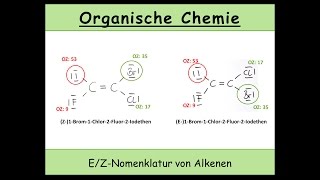 EZNomenklatur von Alkenen organische Chemie  cistransIsomerie 16 [upl. by Ppilihp756]