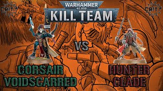 Kill Team  Battle Report  Corsair Voidscarred vs Hunter Clade [upl. by Louanna859]