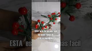 ASÍ SE HACEN RAMAS DE CEREZAS 🍒 NAVIDEÑAS😱 trending [upl. by Yerrok]