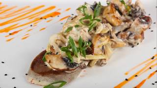 Recette  Langue de boeuf aux champignons [upl. by Liryc]