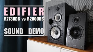 Edifier R2730DB vs Edifier R2000DB  Sound Demo w Bass Test [upl. by Violette744]