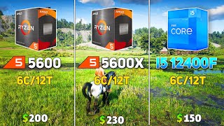 Ryzen 5 5600 vs 5600X vs Intel Core i5 12400F Benchmark with RTX 3090  Test in 9 Games [upl. by Tuppeny446]