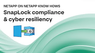 How NetApp SnapLock supports data compliance amp cyber resiliency  Know Hows [upl. by Hui]