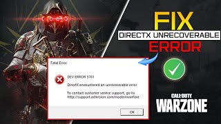 How to Fix DirectX Encountered an Unrecoverable Error in Call of Duty Warzone 30 [upl. by Acila]