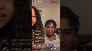 NLE Choppa and Girlfriend yungblasiann on instagram live  March 202020 [upl. by Wallace]