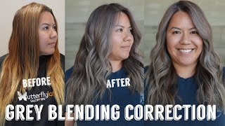 Hair Transformations with Lauryn Grey Blending on Orange Hair Color Correction Ep 219 [upl. by Inad179]