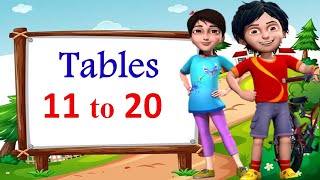 Tables 11 to 20tables for kids11 to 20 tables11 to 20 tables in Englishpadhe 11 to 20 [upl. by Ajed939]