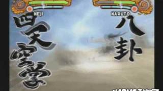 Naruto Ultimate Ninja 4 ENGLISH TS Nejis SpecialsJutsus [upl. by Adnir]