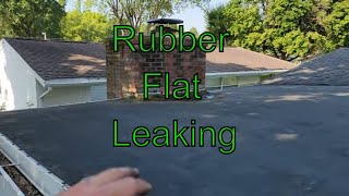 Rubber flat roof leaking around chimney [upl. by Akanke]