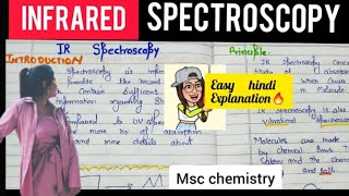 IR infrared spectroscopyHINDI principleapplication of vibrational spectroscopy spectroscopy notes [upl. by Doty]