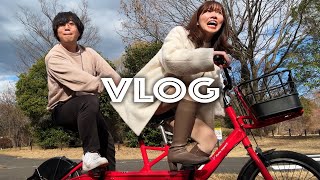 妄想では付き合ってる彼女と２人乗り自転車デート【VLOG】 [upl. by Lain]