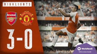 A SCREAMER FROM ALEXIS SANCHEZ  Arsenal 30 Manchester United  Classic highlights  2015 [upl. by Cosette743]