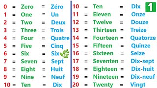 Anglais débutant  Les chiffres et nombres en anglais de 1 à 20  partie 1  numbers in French [upl. by Colon]