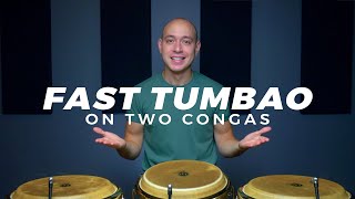 Conga Lessons  How to Play a Fast Tumbao on Two Congas  CongaChopscom [upl. by Lyns]