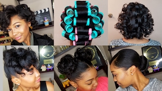 HOW TO ROLLER SET HAIR  Roller Setting Tutorial 2017  RELAXED HAIR [upl. by Pavia35]