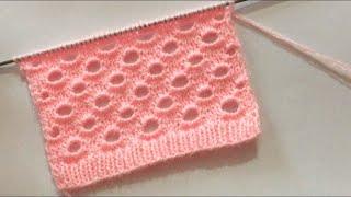 Very Pretty Knitting Stitch pattern For Babies Sweater [upl. by Averat]