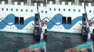 3DVideo AIDA Reisebericht Santorin 05112012 Tag 4 Route Mittelmeer 16  Transsuez mit AIDAdiva [upl. by Claud927]