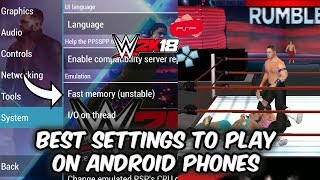 WWE 2K18 PSP AndroidPPSSPP v177  Best Settings to Play Royal Rumble on Android Devices [upl. by Loriner]