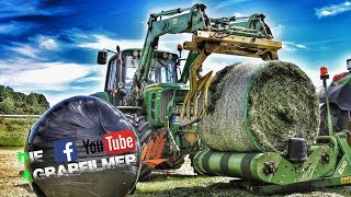 Ballen wickeln mit John Deere 6830  Die Agrarfilmer HD [upl. by Esom]