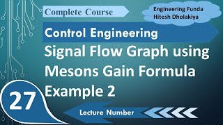 Masons Gain Formula for Signal Flow Graph Steps Process and Example 3 [upl. by Eednim87]