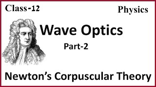 Newton’s Corpuscular Theory Wave Optics CLASS12Physics [upl. by Eidnahs]