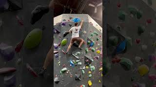 Sloper V4 climb bouldering climbtime inside fun slopers climbing fyp [upl. by Hyland100]