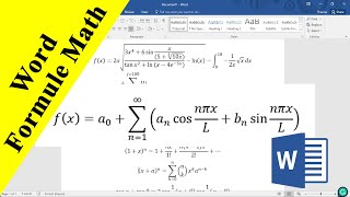 Comment écrire des formuleséquations math sur Word [upl. by Akeemat]