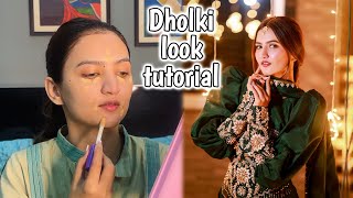 My Dholki look detailed Tutorial with Products  Hira Faisal  Sistrology [upl. by Aivun]