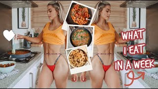 WHAT I EAT IN A WEEK to lose fat amp build muscle  VEGAN [upl. by Denney52]