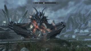 Alduins death Elder Scrolls V Skyrim [upl. by Spohr]