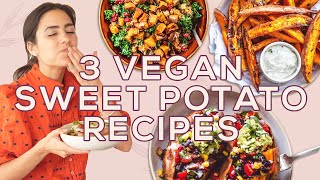 3 musthave sweet potato recipes easy vegan and healthy [upl. by Mastic]