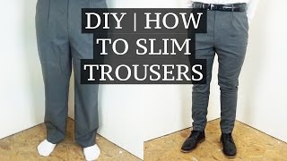 DIY  How To Slim amp Shorten Suit Trousers  Josh Barnett [upl. by O'Donnell931]