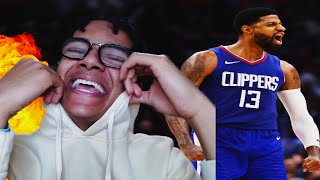 PAUL GEORGE GIVING BRANDON BUCKETS HORNETS VS CLIPPERS NBA FULL GAME HIGHLIGHTS REACTION [upl. by Air]