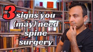 3 signs you may need spine surgery [upl. by Adrial]