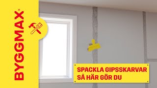 Spackla gipsskarvar så här gör du [upl. by Drice]