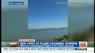 Raw Video Fred Hayes Video of Asiana Flight 214 Crash on CNN [upl. by Thorvald]