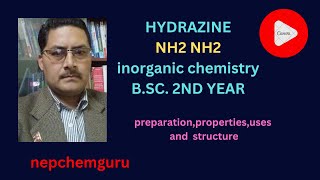 hydrazineNH2NH2bsc2ndyearinorganicchemistry [upl. by Dawson]