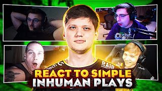 CSGO PROS REACT TO S1MPLE INHUMAN PLAYS [upl. by Sonitnatsnoc]