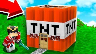 COMMENT VIVRE DANS UNE TNT SUR MINECRAFT [upl. by Elwin]