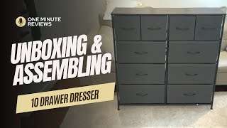 Unboxing amp Assembling the WLIVE 10 Drawer Dresser amazonfinds [upl. by Elrak]