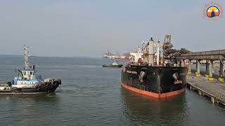 TIMELAPSE  UNBERTHING VESSEL AFRICAN QUEEN  PORT OF PARANAGUA  BRAZIL [upl. by Renae]