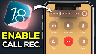 How To Enable Call Recording On Iphone iOS18 [upl. by Nylecsoj]