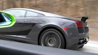 Lamborghini Gallardo vs Gallardo Superleggera from roll [upl. by Cleodal]