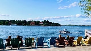 Kajen Nacka strand Stockholm Walking amp watching the boats [upl. by Milks]