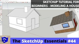 SketchUp Tutorial for Beginners  Part 2  Modeling a House [upl. by Acinimod]